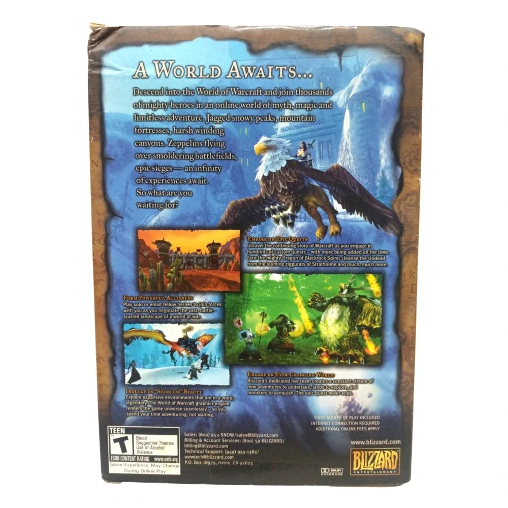 VTG WORLD OF WARCRAFT Original Big Box PC Windows Game Blizzard; New Open‎ Box